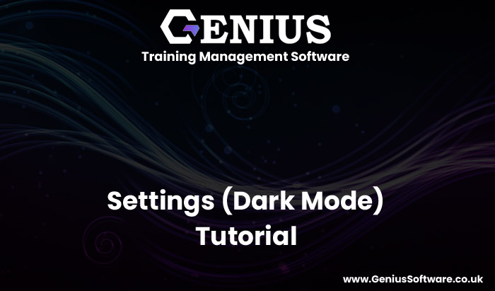 Training Management Software help video - Dark Mode